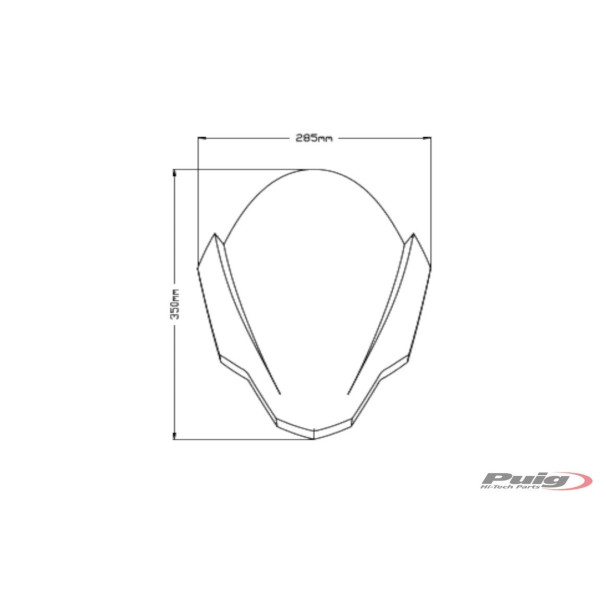 Puig Puig racing screen | black (opaque) | aprilia tuono 660 incl. factory 2021>current